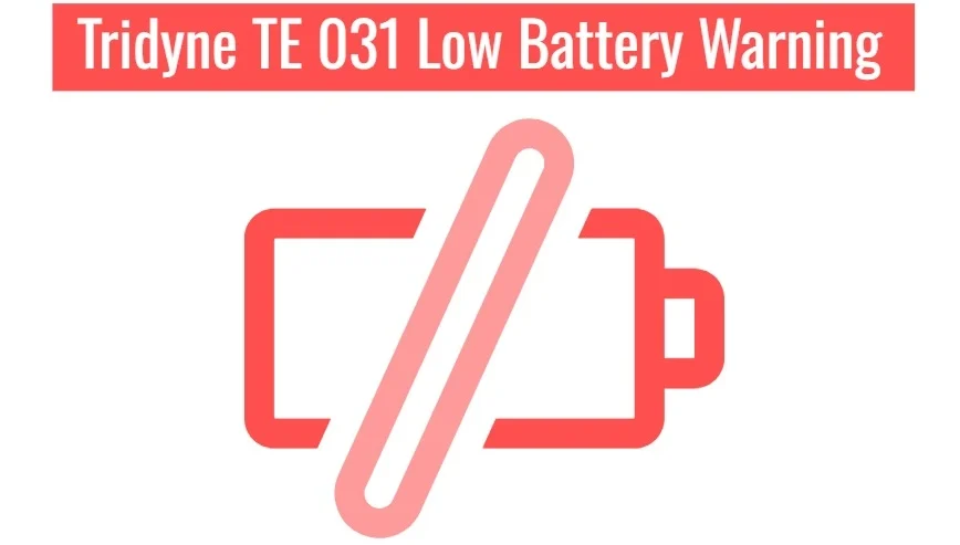 Tridyne TE-031 Low Battery Warning: A Comprehensive Guide